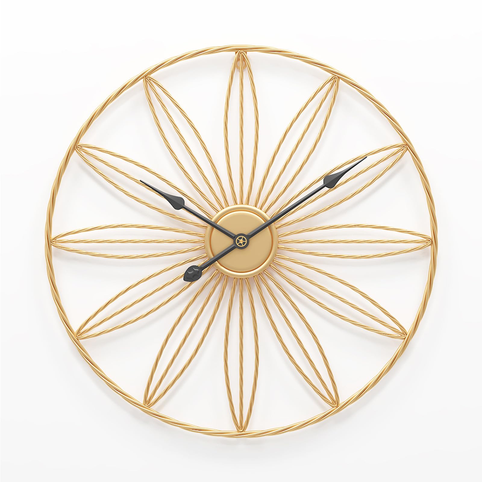 Horloge silencieuse nordique pour salon, horloge murale design en fer
