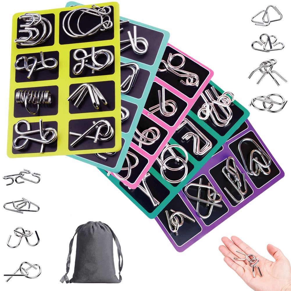 Metal Montessori Puzzle Solving Set,3D Montessori Metal Puzzle Set