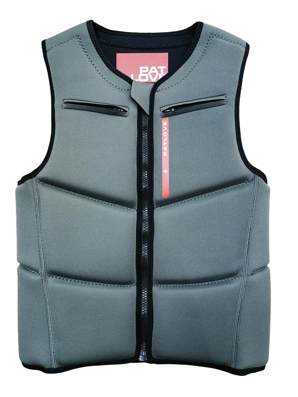 PATLOVE Gilet de Protection Windsurf Wing Foil Gris Fermeture Éclair