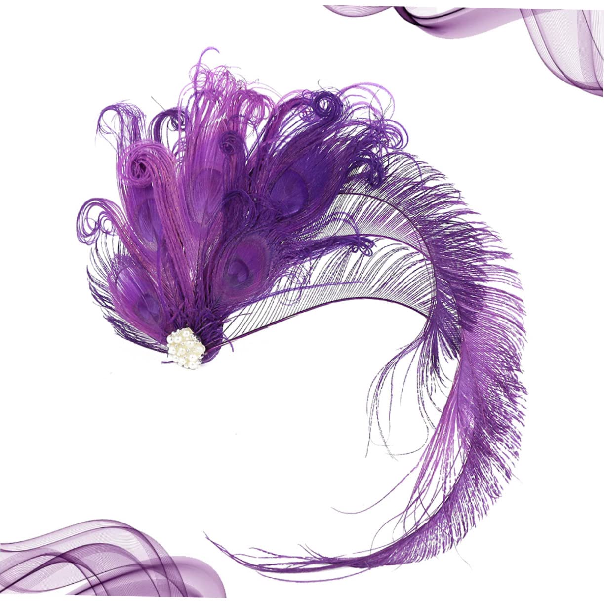 MAGICLULU 2 Piezas Pasador De Pelo Nupcial Pinzas De Cabello Pasadores De Pelo Tiara Horquillas De Boda Horquillas De Sombrero De Copa Europeo y Americano Novia Púrpura