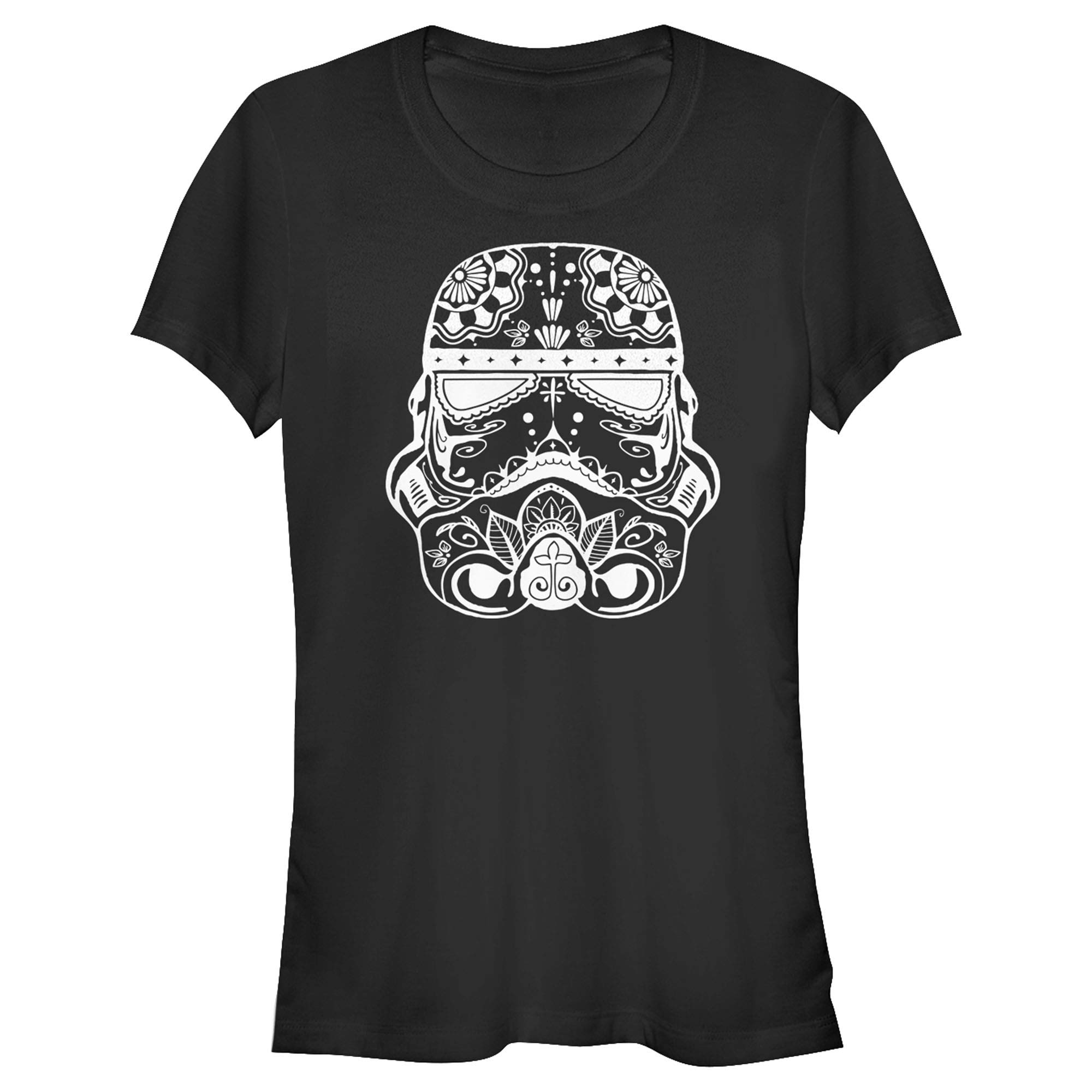 STAR WARSWomen's Sugar Skull Storm Trooper Crew Neck Graphic T-Shirt