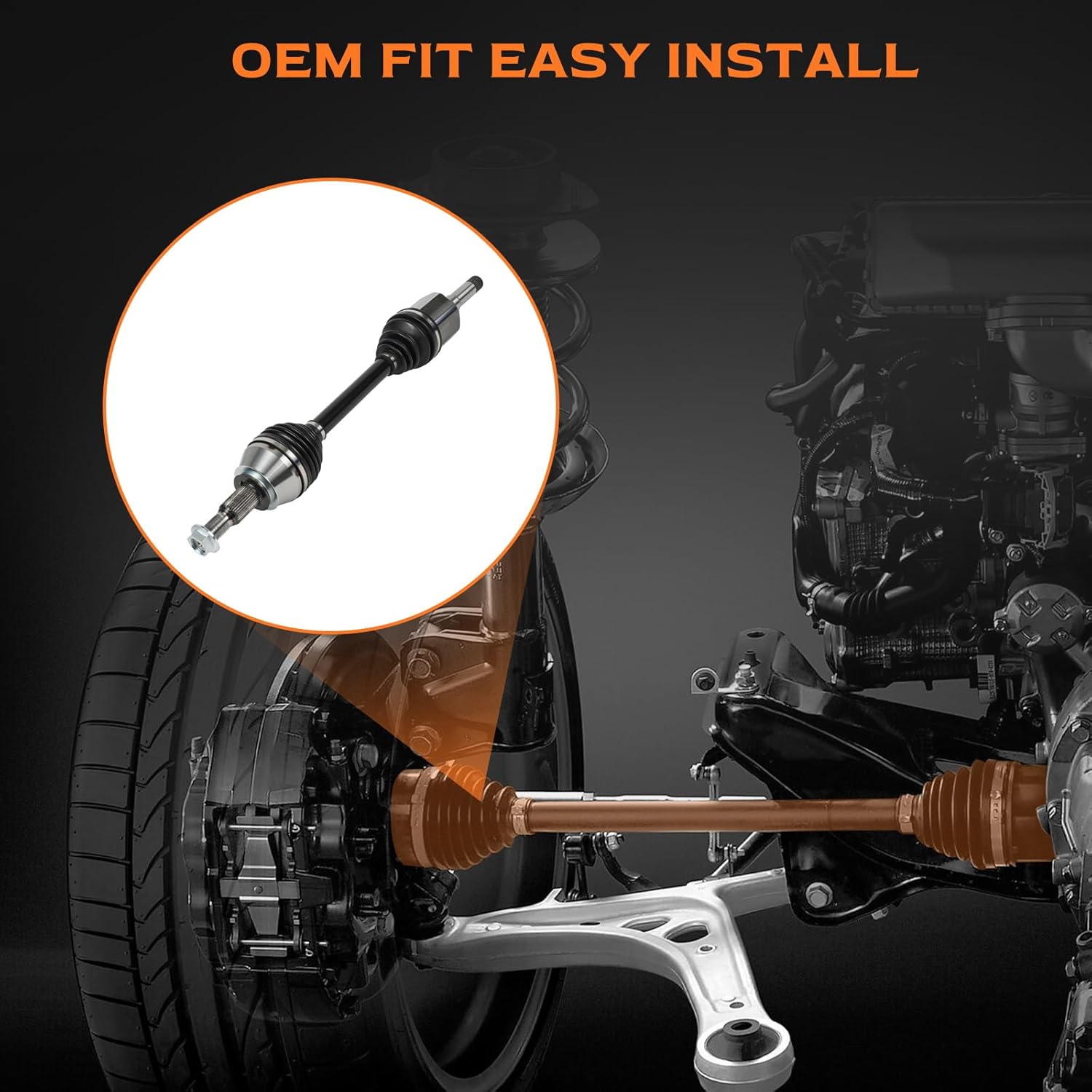 Front Left CV Axle Drive Shaft Assembly FWD Only Replacement 2018-2021 for Buick Enclave 3.6L 2018-2021 for Chevrolet Traverse 3.6L NCV16011