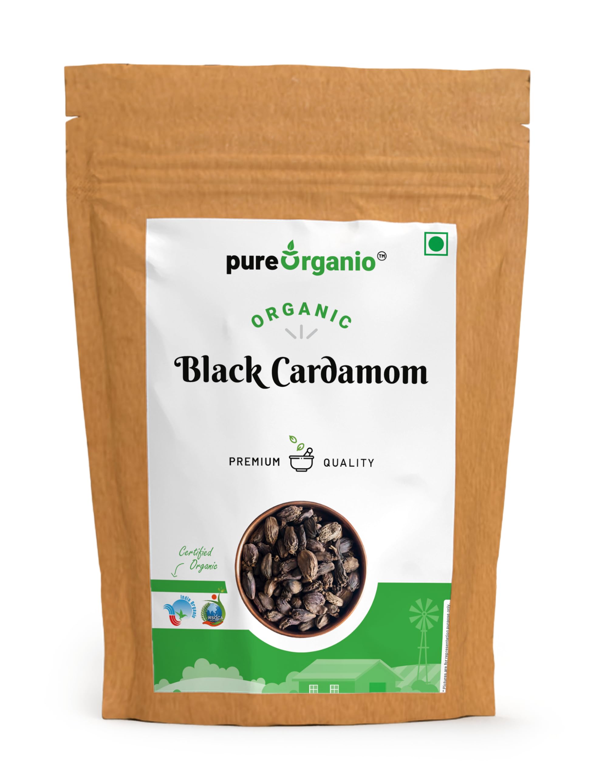 Pure Organio Organic Badi Elaichi - Black Cardamom Whole - Ideal for Cooking and Baking, Aromatic Indian Spice (200 Gm) (B0986WSGV1) Amazon Price History, Amazon Price Tracker