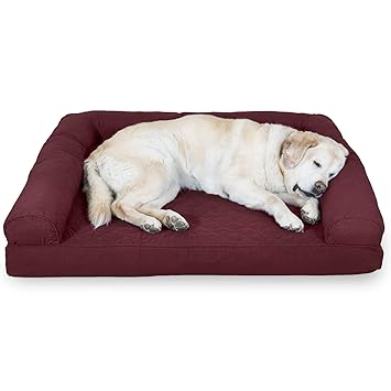 Furhaven Pet Dog Bed | Quilted Traditional Sofa-Style Living Room Couch Pet Bed Replacement Cover for Dogs & Cats