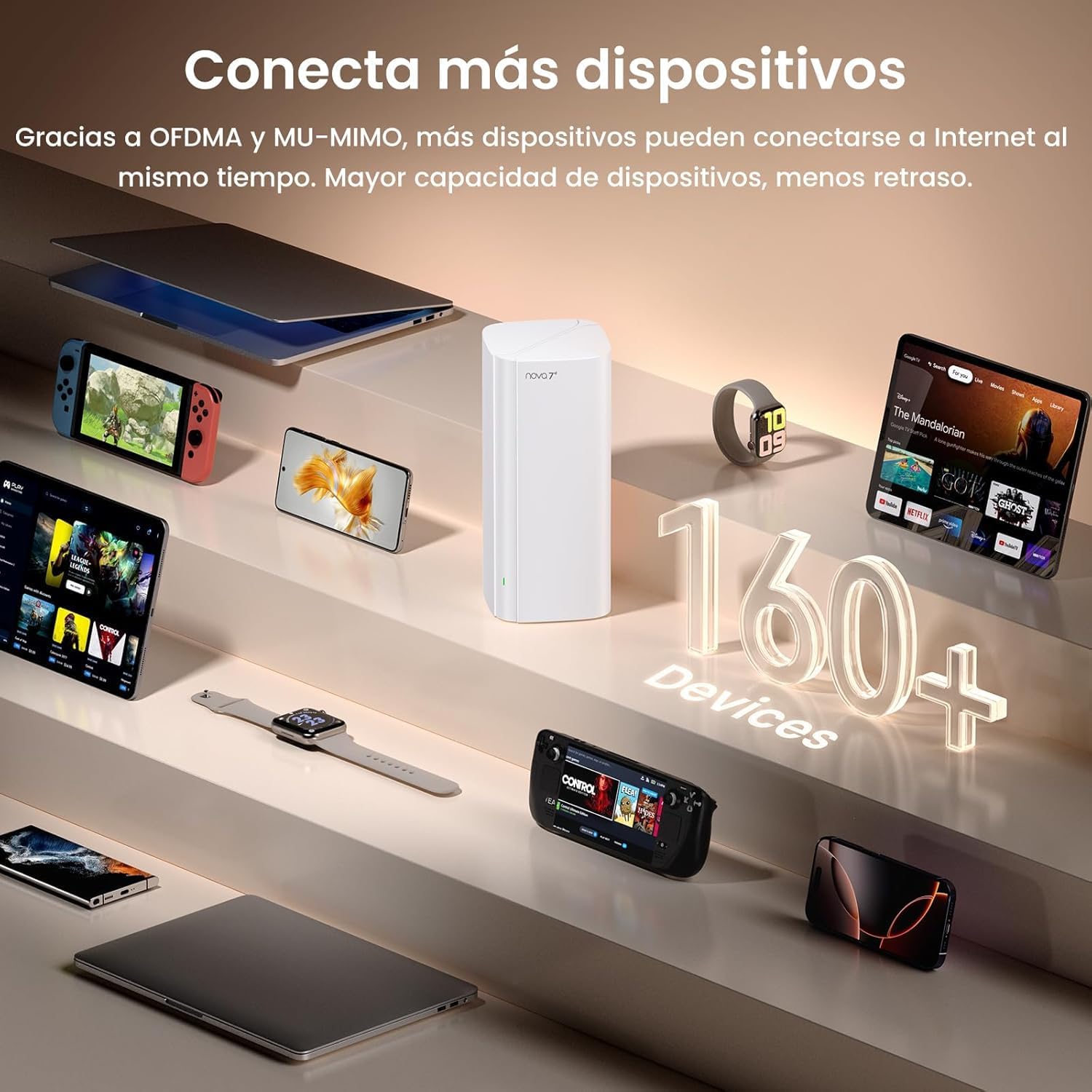 Tenda BE5100 WiFi 7 Mesh WiFi System – Dual-Band Whole-Home Coverage (6,600 Sq. Ft.), 1×2.5G + 2×1G Gigabit Ports, MLO & Ethernet Backhaul for Seamless Roaming, EasyMesh & VPN Ready- ME6 Pro (3-Pack)