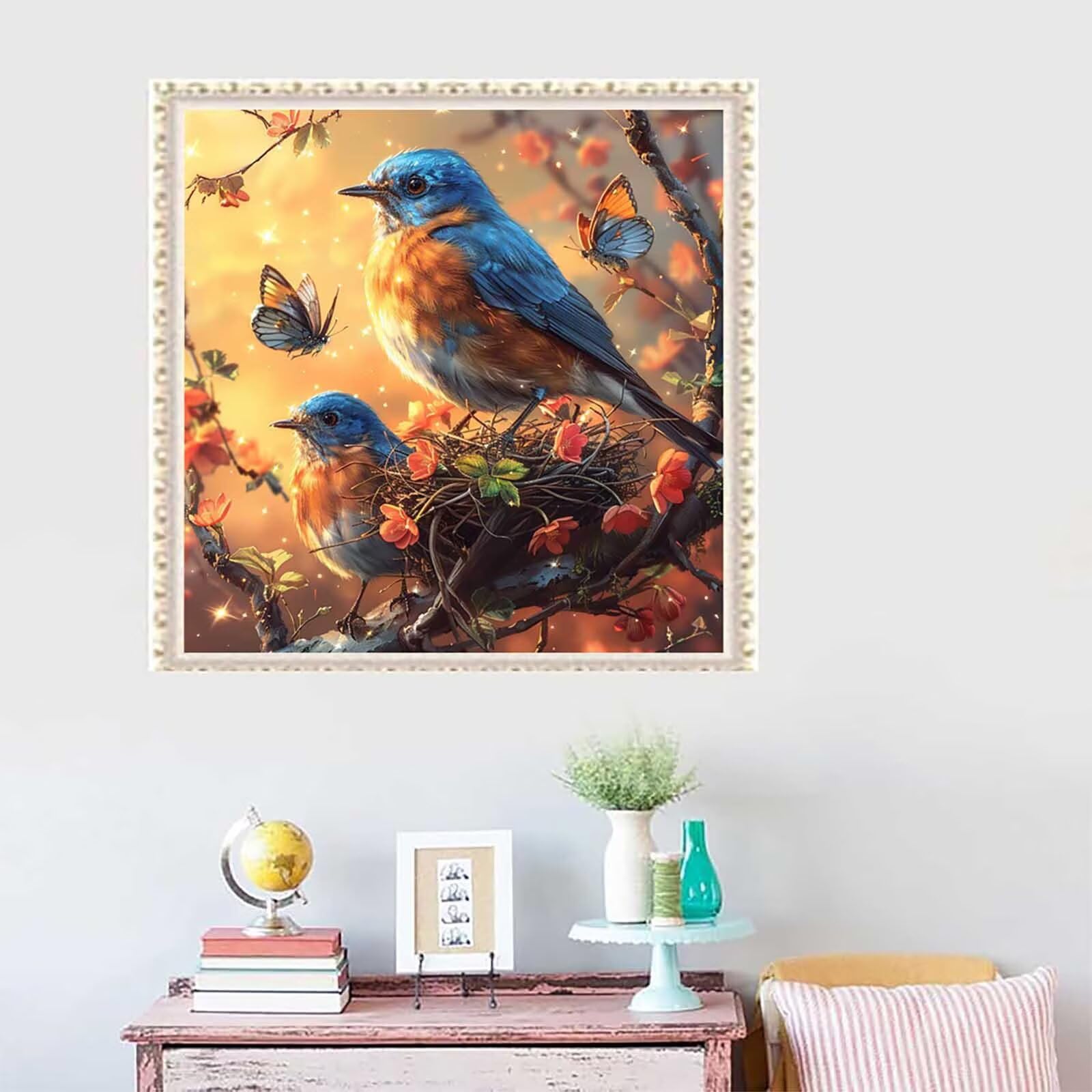 5D Diament Malarstwo Ptak Numer Numeru Dorosły, Diament Malarstwo Dorosły Motyl, DIY Zestaw Kreatywny wypoczynek Dorośli, Numer Malarstwo Rhinestone Zestaw Ścieg krzyżykowy, Boże Narodzenie Dekoracja