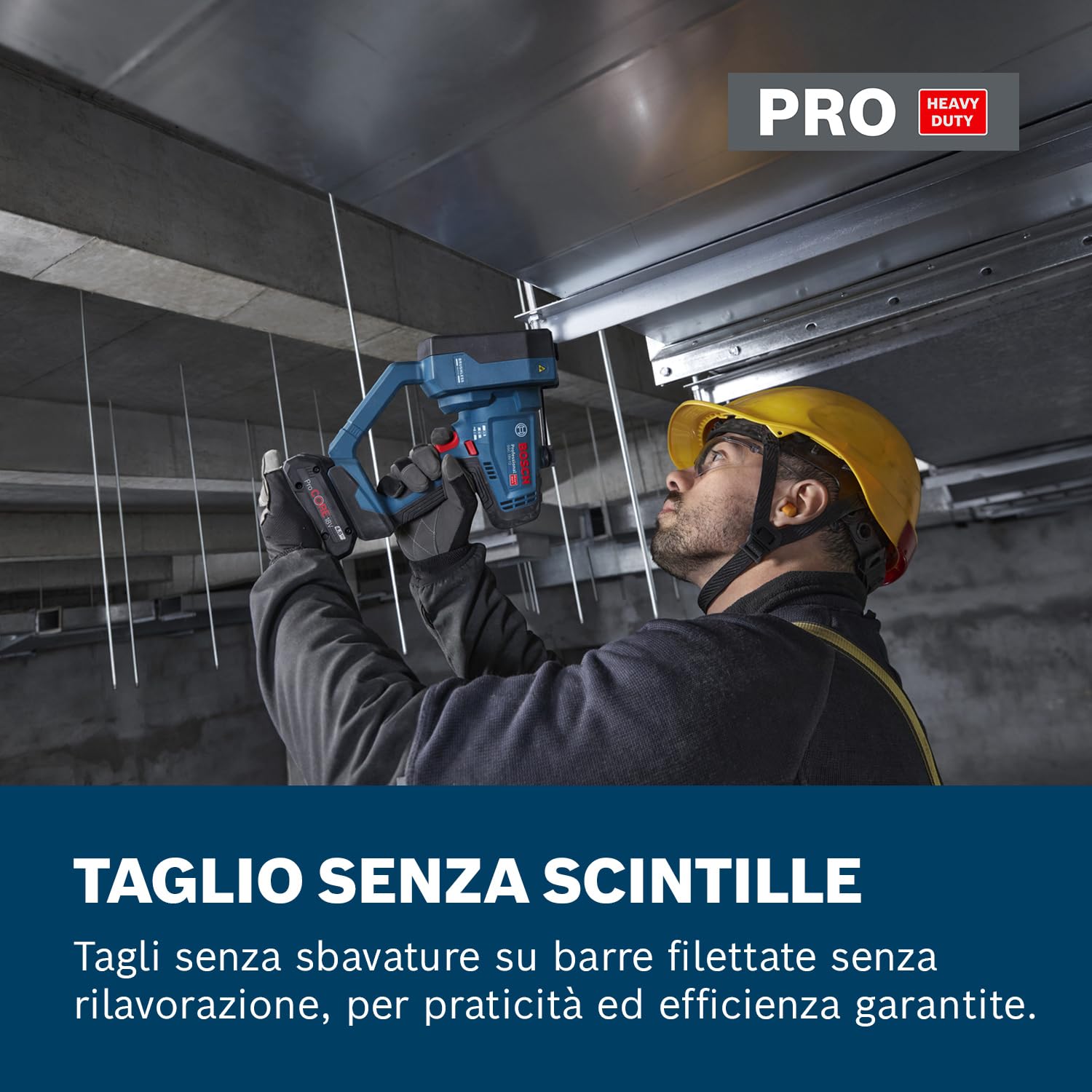 Bosch Professional 18V System Taglia barre filettate a batteria GGC 18V-12 (taglia fino a M12 in acciaio e M10 in acciaio inossidabile, incl. coppia di matrici multi-tagliente - metriche, L-BOXX)
