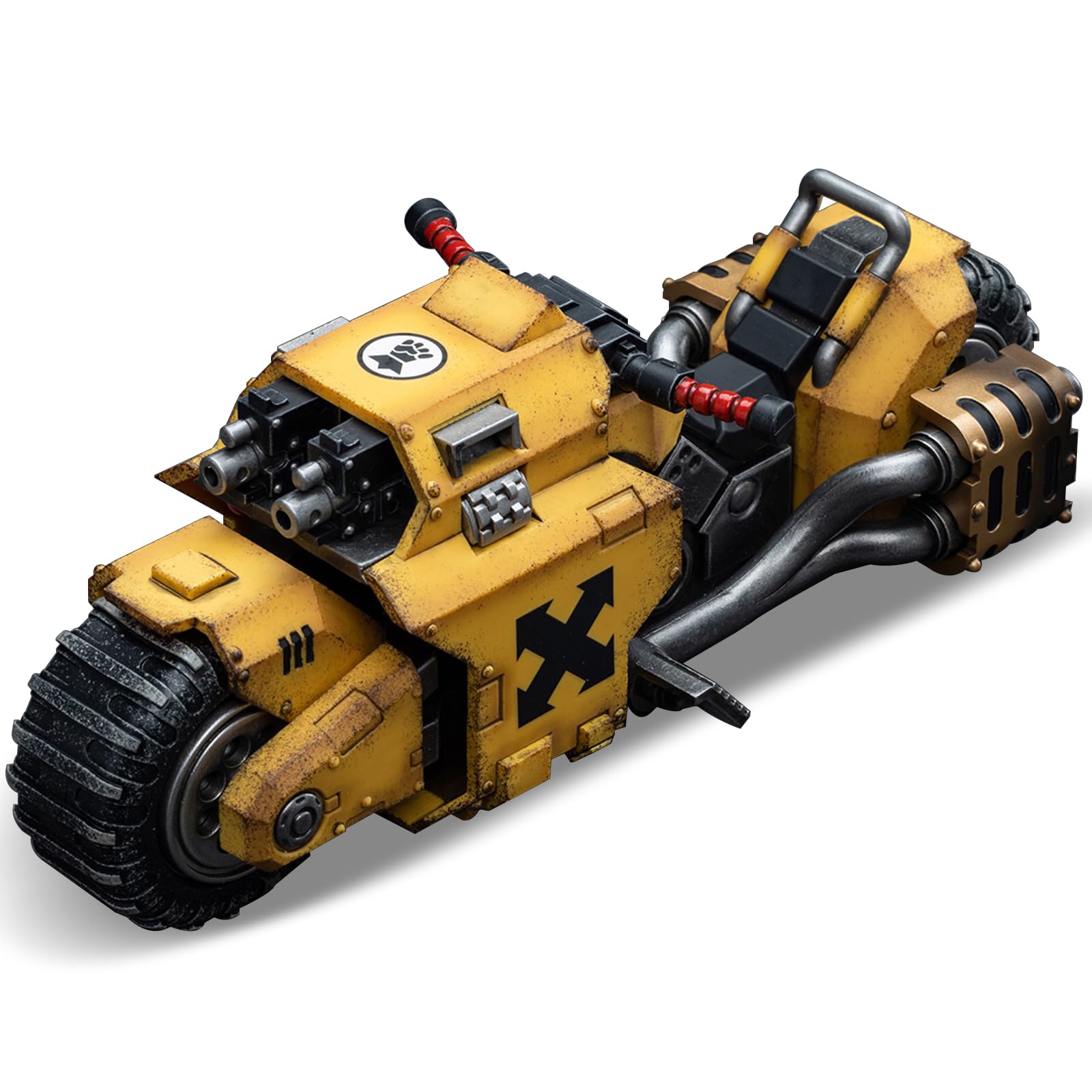JOYTOY Warhammer 40k Imperial Fists Raider-pattern Combat Bike 1/18 Collect And Display Model
