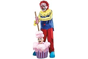 Spirit Halloween 6.2 Ft Cotton Candy Dan Animatronic | Animated Halloween Décor | Horror Decorations