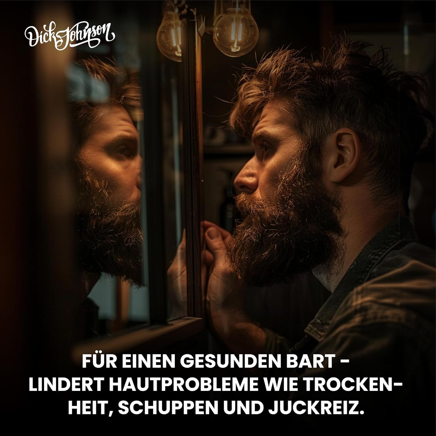Dick Johnson Bartöl Whiskey Vanille Duft 50 ml – Bart Öl mit Arganöl, Jojobaöl und Mandelöl – Bartpflege für Männer zur täglichen Anwendung & Bartwachstum – Geschenk für Männer – Made in Finnland