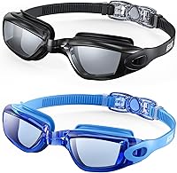Vista 11 de Aegend - Gafas de natación, paquete de 2 gafas de natación sin filtraciones, para adultos, hombres, mujeres y jóvenes