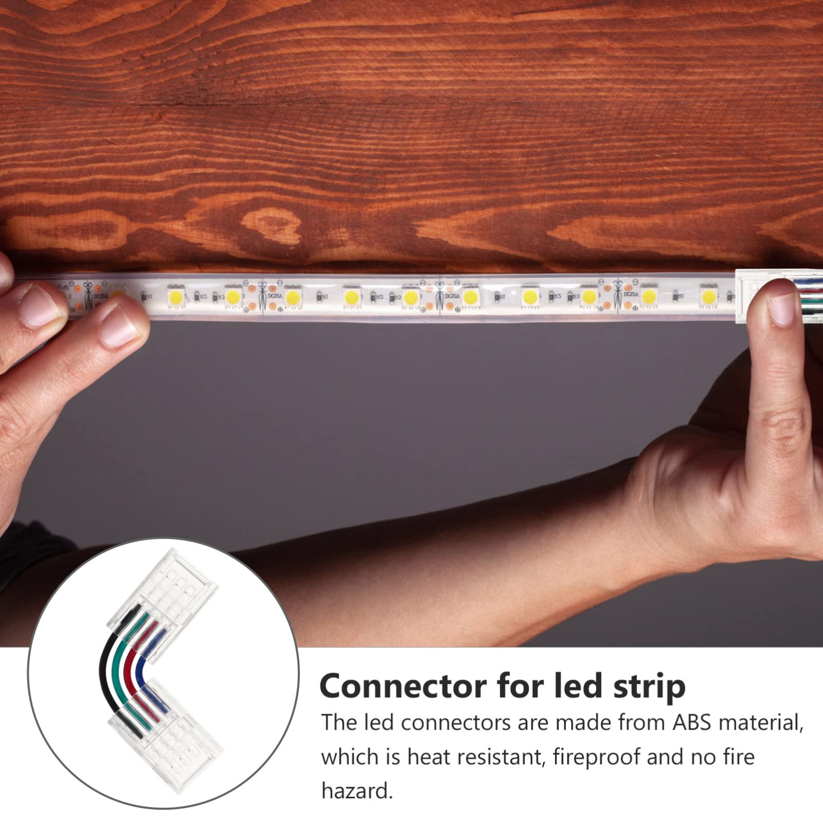 PRETYZOOM 30stücke Polige -lichtstreifen-adapterverbinder Für Rgb - Solderless Förmige Eckenverbindung Für Einfache Installation Und Erweiterung