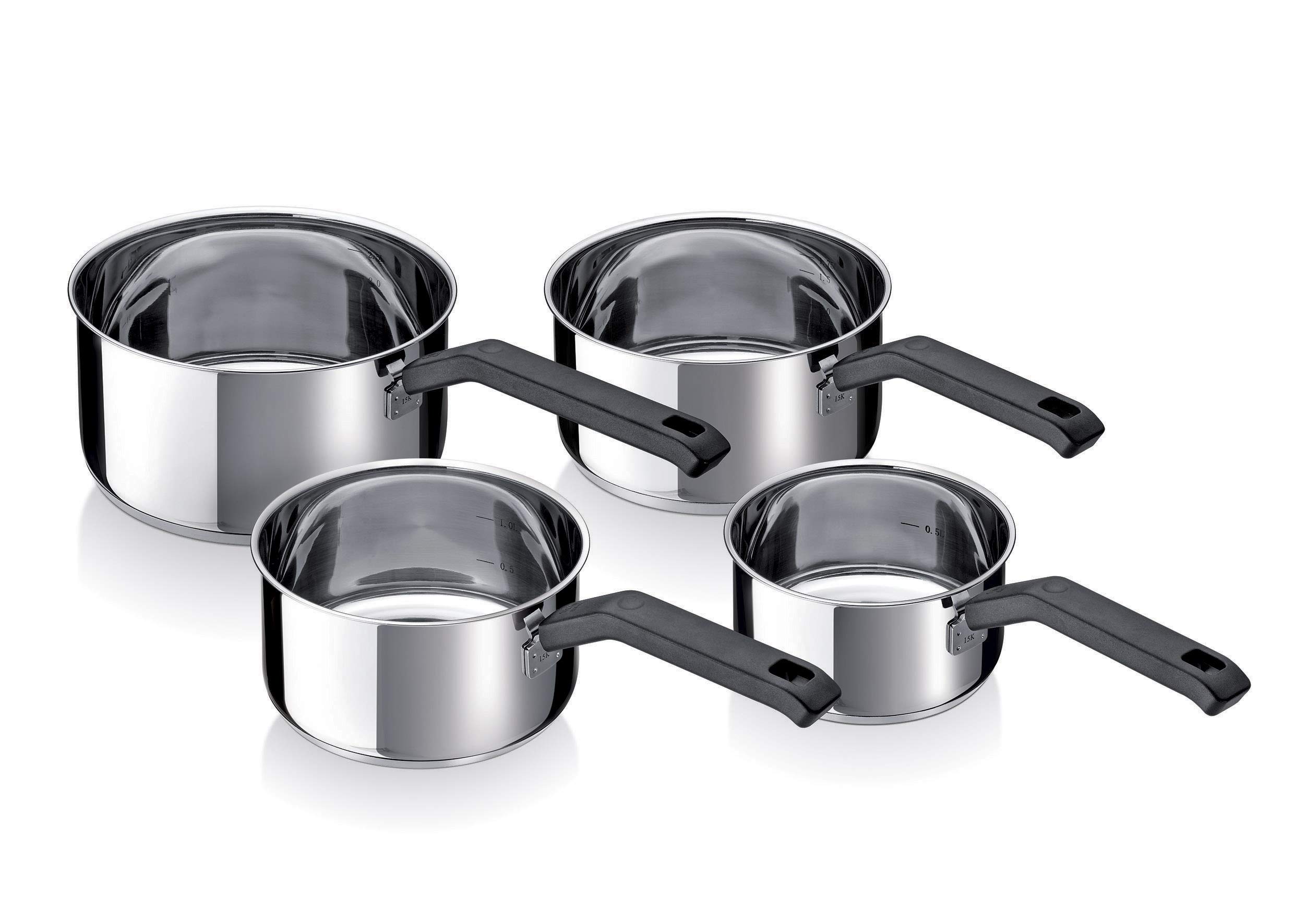 BekaChrono Stainless Steel 4-Piece Saucepan Set (16-18-20-20 cm)