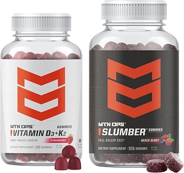 MTN OPS Vitamin D3 + K2 & Slumber Gummies Bundle