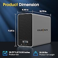 Vista 7 de GOLDENMATE 2000 VA/1600 W Batería de reserva de alimentación ininterrumpida (UPS) de litio y protector de sobretensiones, fuente de alimentación