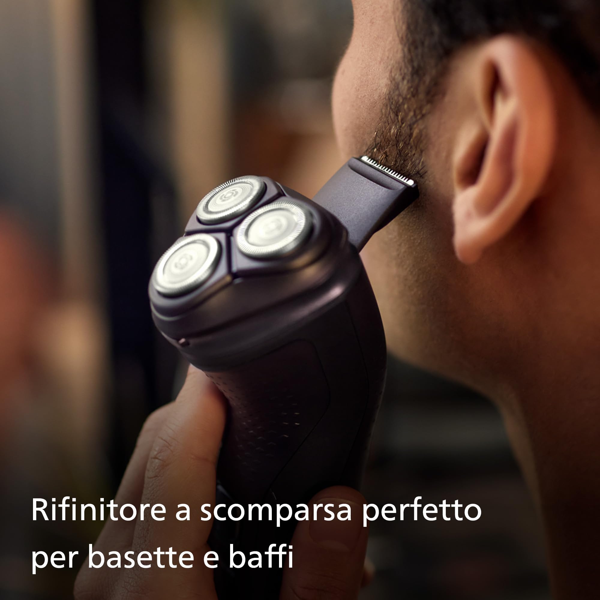 Philips rasoio elettrico serie 3000x - Rasoio elettrico Wet & Dry per uomo colore Deep Black, con tecnologia SkinProtect, rifinitore a scomparsa, rasoio ergonomico per uomo (modello X3001/00)