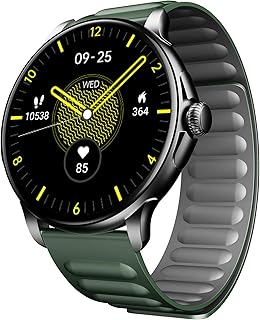 Boat Lunar Oasis w/TBT Navigation, QR Tray, Watch Face Studio, Bluetooth Calling, Emergency SOS 1.43" (3.6 cm) AMOLED Display Fitness Smart Watch for Men & Women(Olive Green)