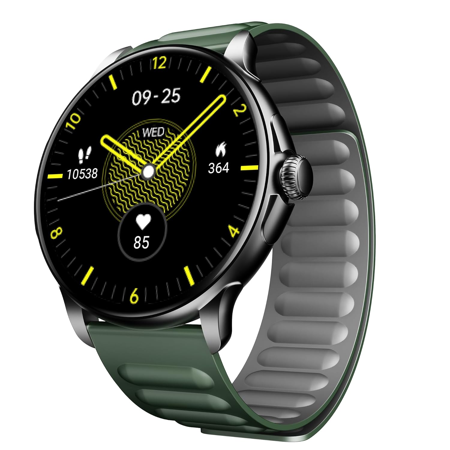 boAt Lunar Oasis w/TBT Navigation, QR Tray, Watch Face Studio, Bluetooth Calling, Emergency SOS 1.43″ (3.6 cm) AMOLED Display Fitness Smart Watch for Men & Women(Olive Green) boAt Lunar Oasis w/TBT Navigation, QR Tray, Watch Face Studio, Bluetooth Calling, Emergency SOS 1.43″ (3.6 cm) AMOLED Display Fitness Smart Watch for Men & Women(Olive Green)