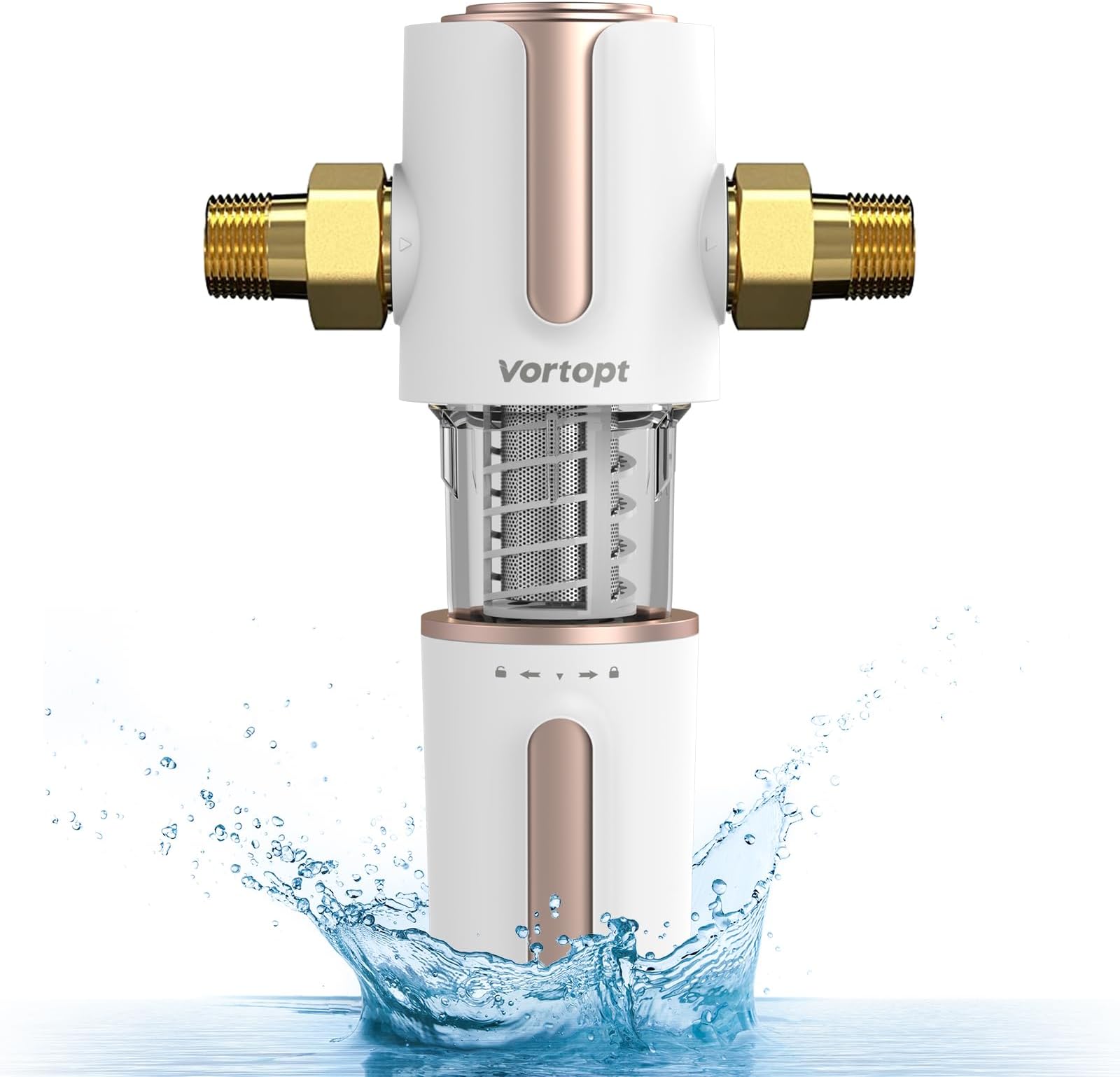 Filtro Acqua Sedimenti Vortopt | Per Pozzo Domestico - 40μm, Manometro, Portata 26 GPM - Foto 8