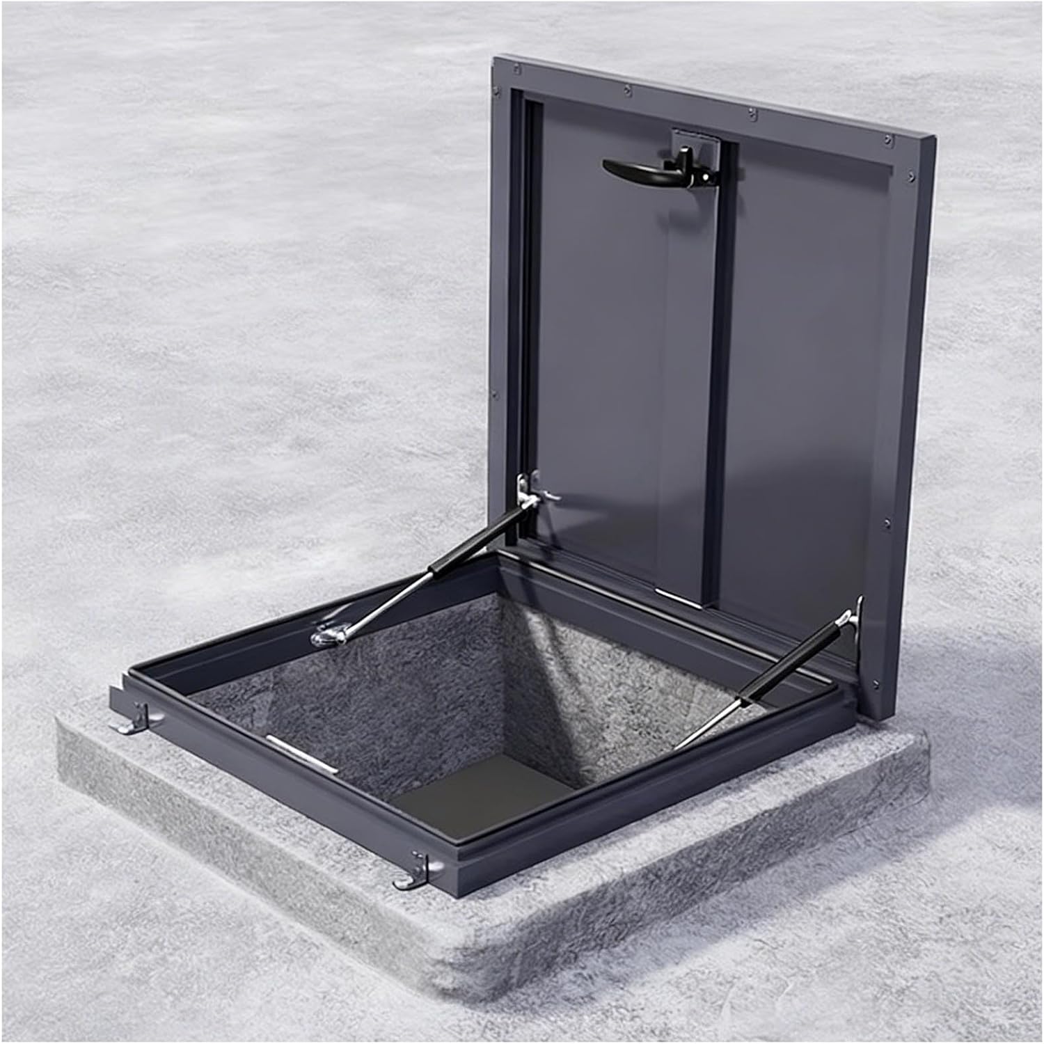 HeavyDuty Roof Access Hatch with Hydraulic Support Weatherproof Attic Access Door for Residential Commercial & Industrial Use Durable Ceiling Manhole Cover Panel