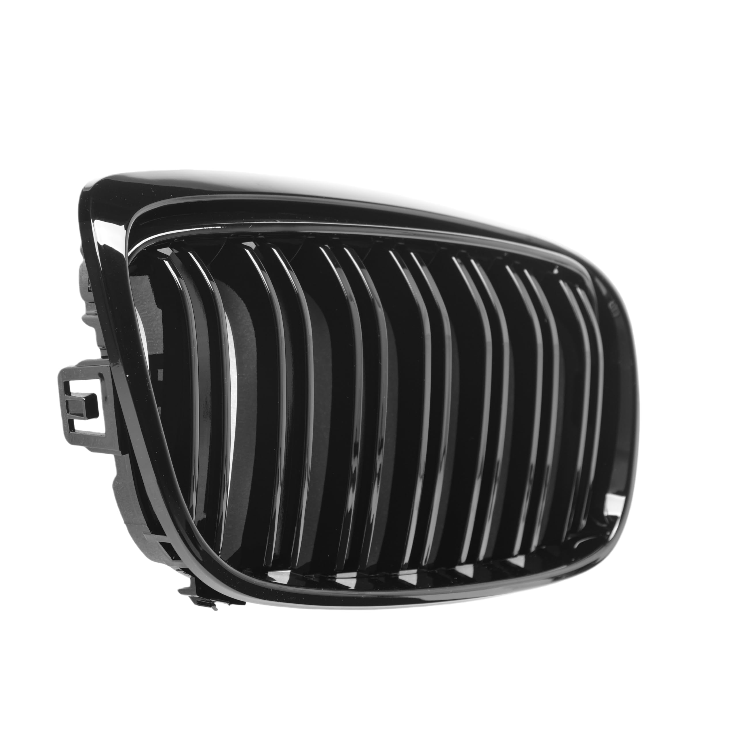 Sport Kühlergrill Nieren kompatibel mit BMW 2er F45 F46 Bj. 2012-2018 Glanz Schwarz Doppelsteg Grill