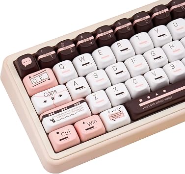 Cute Keycaps Chocolate Cookie Pink White PBT MX Switch Key Cap