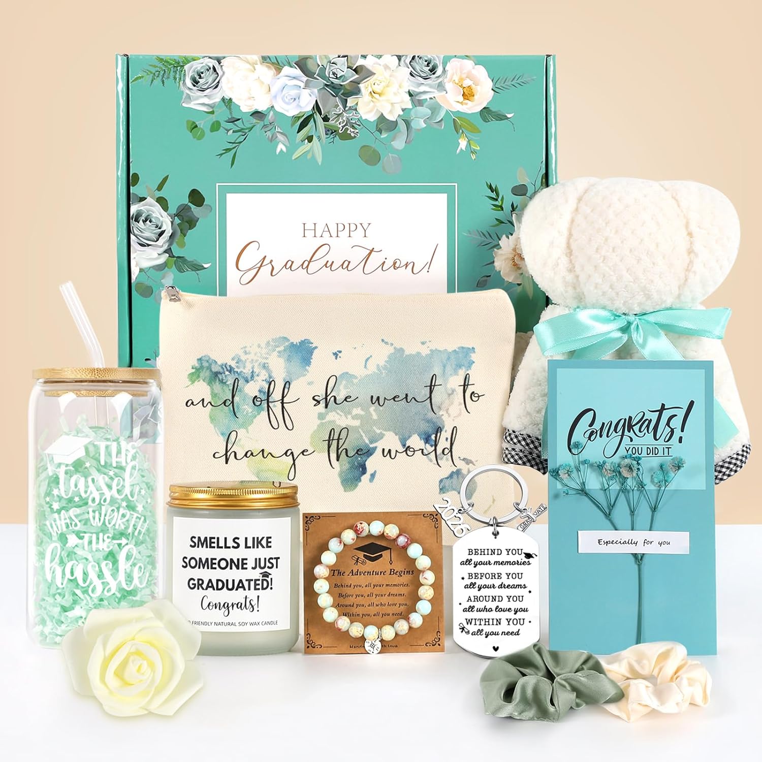 2026 Graduation Gifts Box for Her, 10-in-1 Practical Congrats Grad Gift Basket for College & High School Class of 2026, Graduation Gift Set for Daughter, Sister, Friend