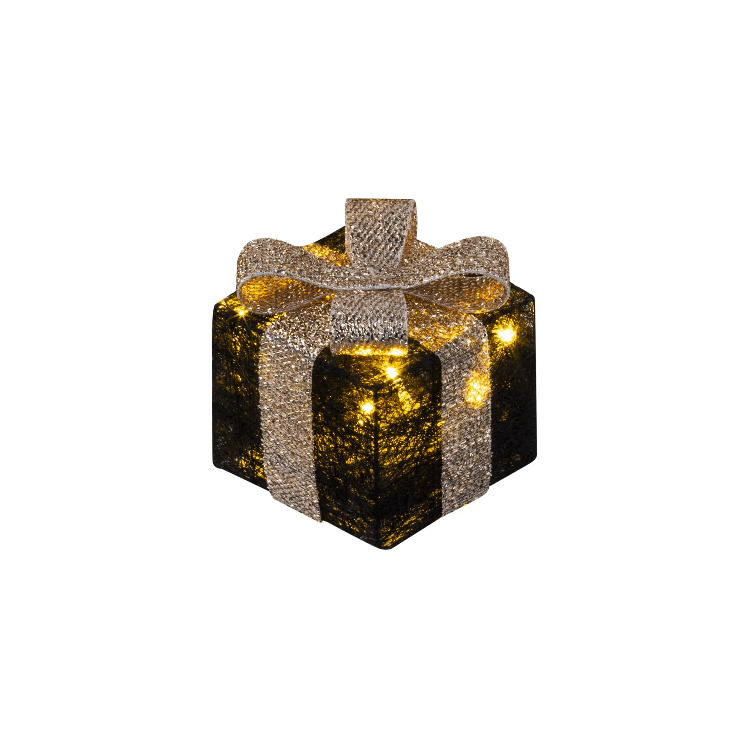 Bambelaa! 3 decoratieve led-cadeaudozen, timer, kerstdecoratie, verlichte kerstdecoratie