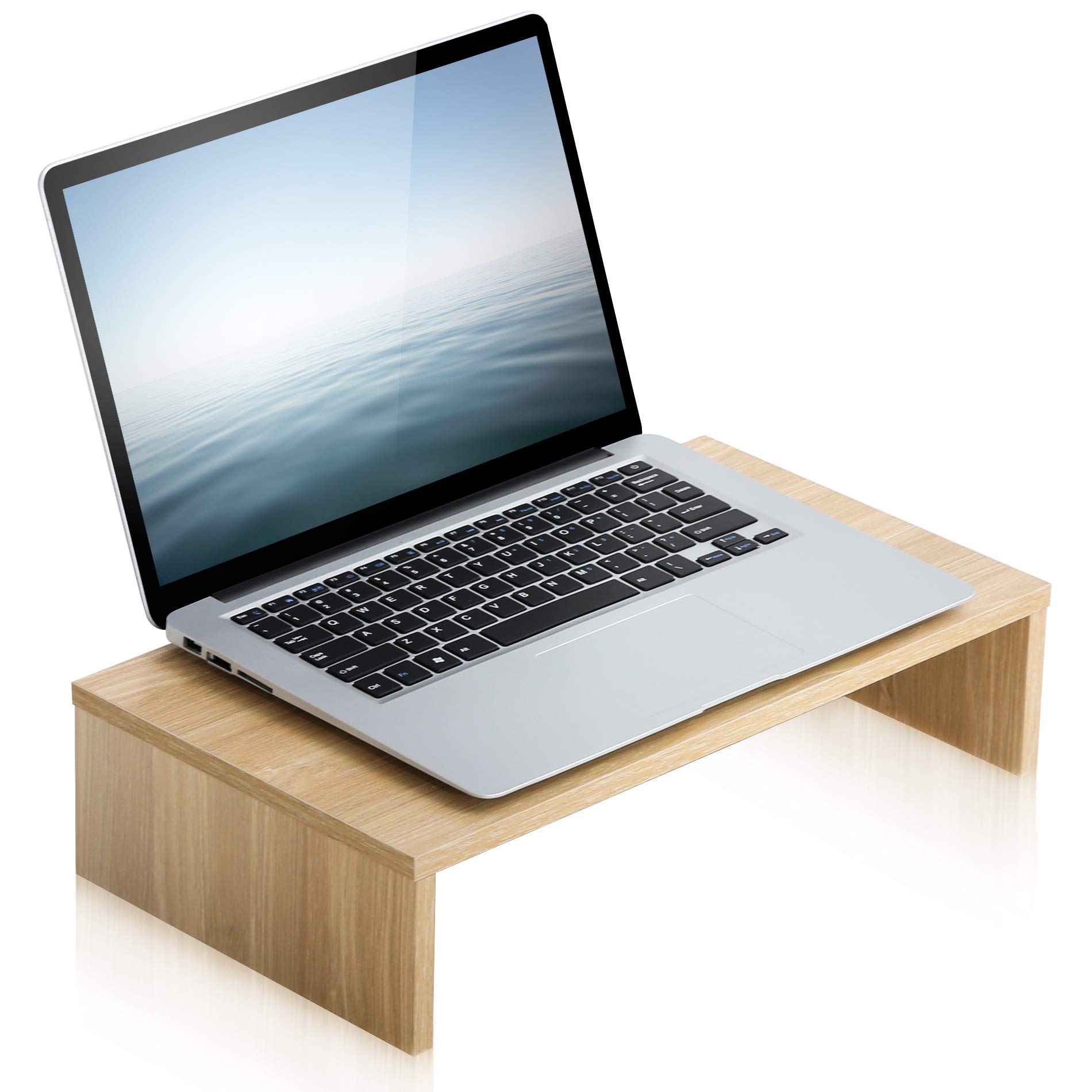 FITUEYES Supporto Monitor Supporto per Monitor in Legno 42,5x23,5x10cm (Giallo) FDT104201WO