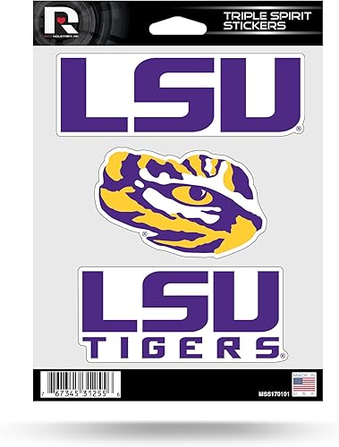 Miniatura 51 de Rico Industries NCAA - Lámina de adhesivos triple diseño de Alabama