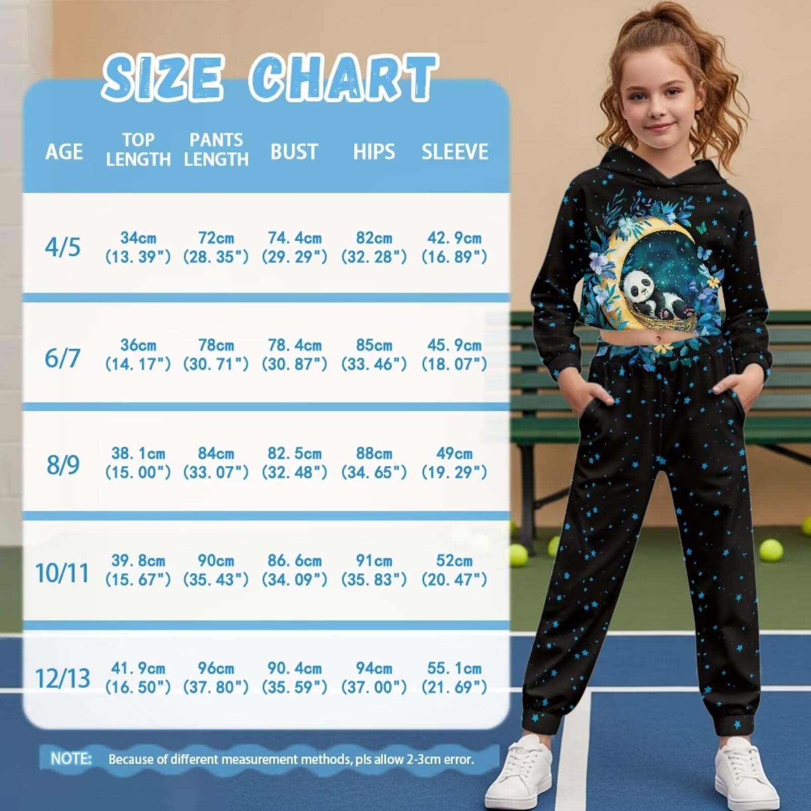 chaqlin Dziewczęcy dres z kapturem, spodnie, 2 szt., top dresowy, dla dziewcząt, topy, spodnie, odzież sportowa, strój do joggingu, dla dzieci w wieku 4-13 lat