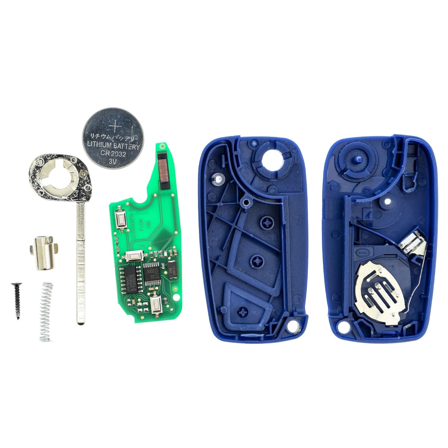 MT-KEY Funk Schlüssel 434MHZ kompatibel mit Citroen Nemo FIAT 500 Bravo Doblo II Ducato III Fiorino Qubo Grande Punto Panda Evo Stilo Opel IV Peugeot