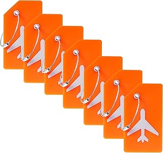 7 Pack Silicone Luggage Tag for Suitcases with Stainless Loop, TSA Approved, Privacy Protection Travel Essentials Bag Tags by Gostwo