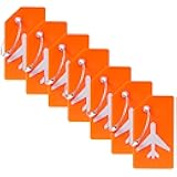 7 Pack Silicone Luggage Tag for Suitcases with Stainless Loop, TSA Approved, Privacy Protection Travel Essentials Bag Tags by Gostwo