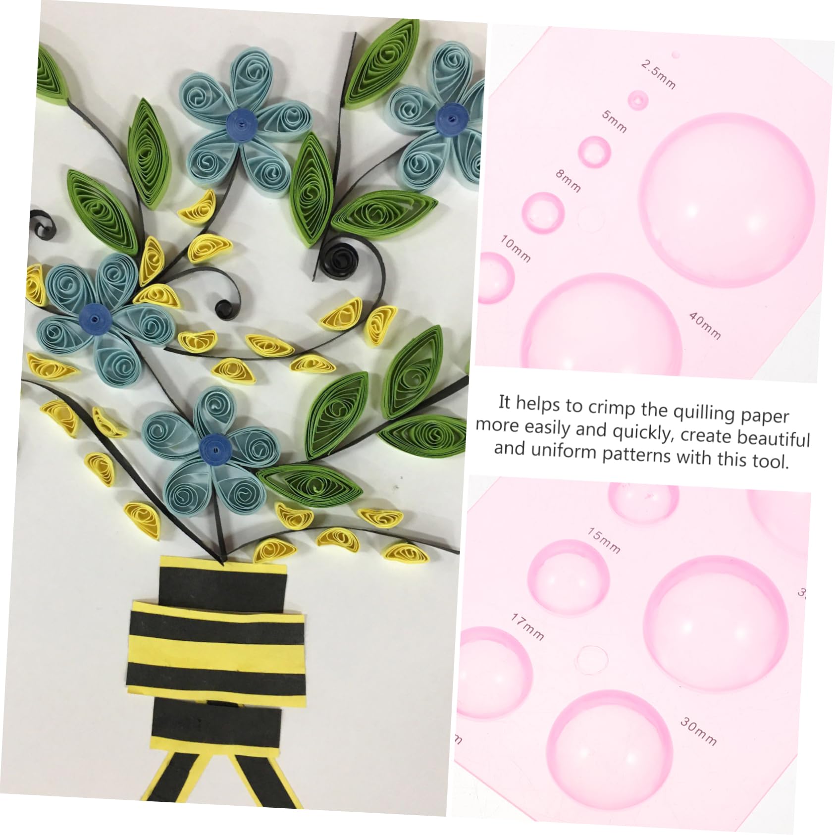 COHEALI 2-teiliges Quilling-Werkzeug Set – Halbkugel-Board & Formen Für Papierblumen & 3D Bastelprojekte