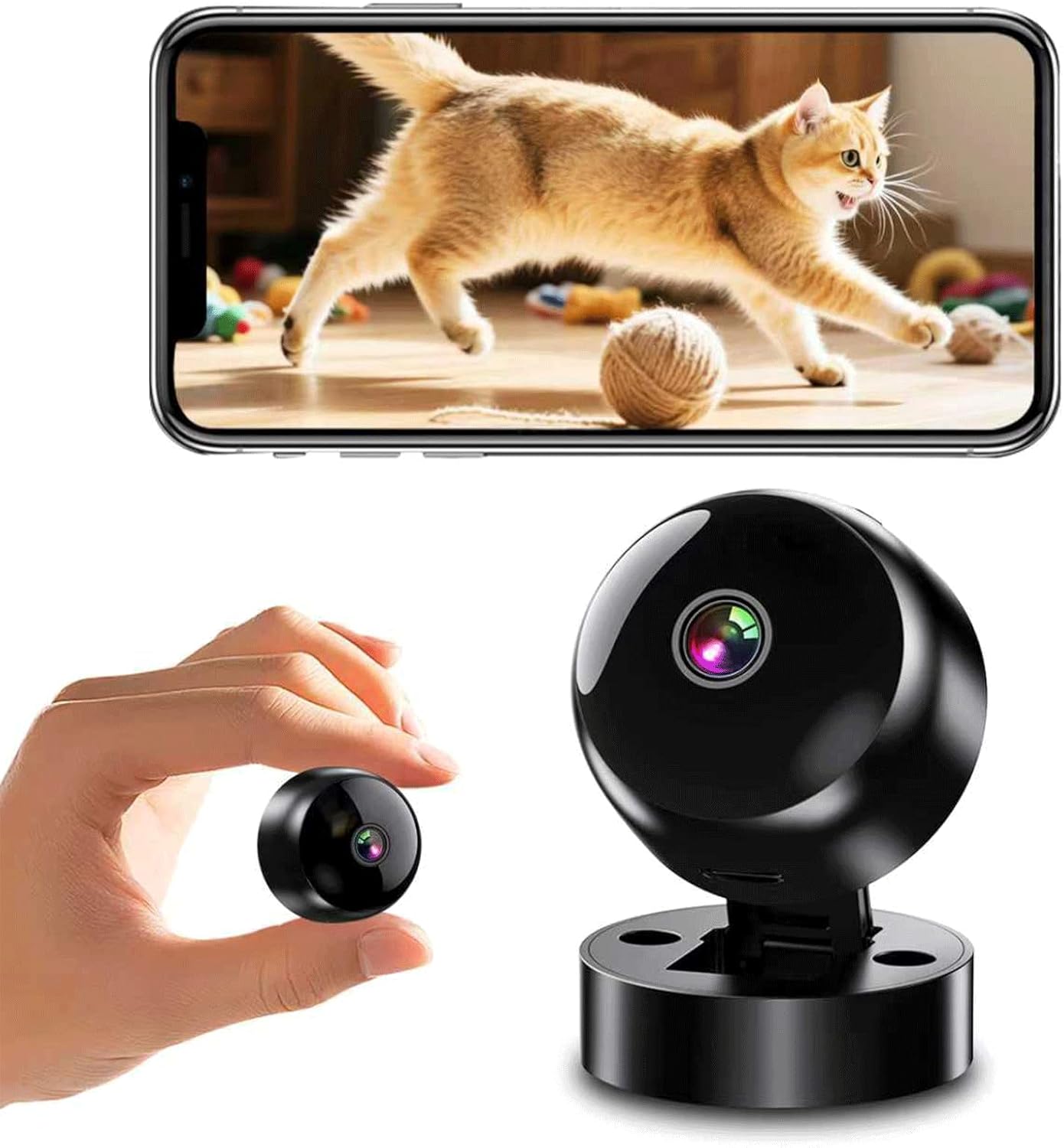 Hidden Digital camera, Mini Spy Digital camera with Movement Detection and Cell App Management, Night time Imaginative and prescient Perform, Appropriate for Entrance and Indoor Safety Monitoring