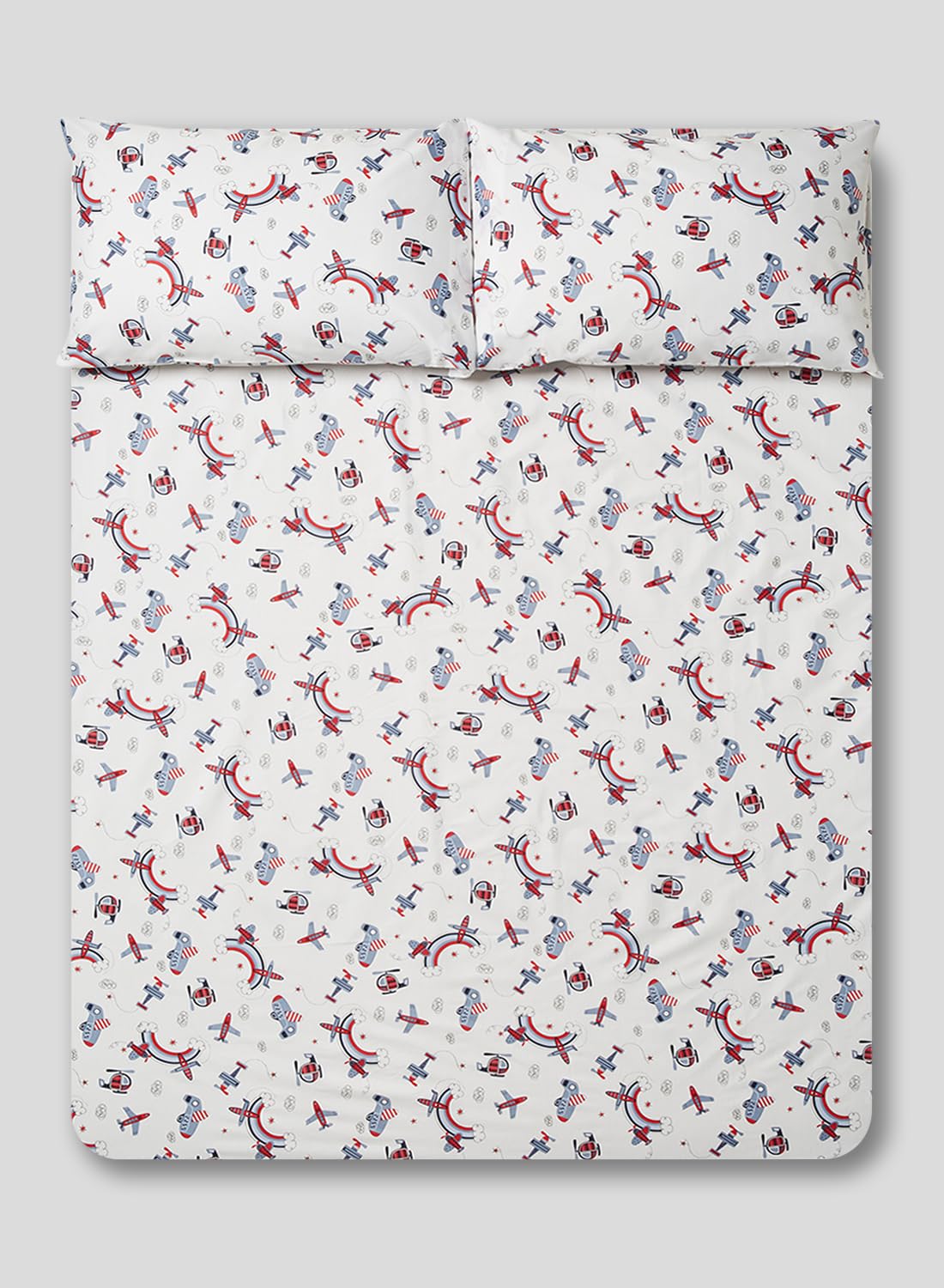 RISHAHOME 3-Piece Printed Bedsheet Set Queen Size Cotton Multicolour |Kids Bed sheet |Bed Sheet |bedding & linen