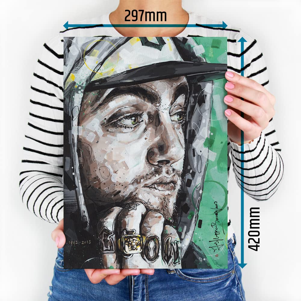 Hip Hop - Poster Rap 04 29,7 x 42 cm (A3) - incorniciato e firmato