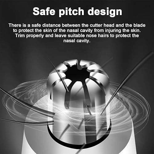 Miniatura 2 de Recortadora de pelo de nariz para hombres y mujeres. Cortadora de pelo facial profesional sin dolor, sin dolor, para cejas. Funciona con pilas,