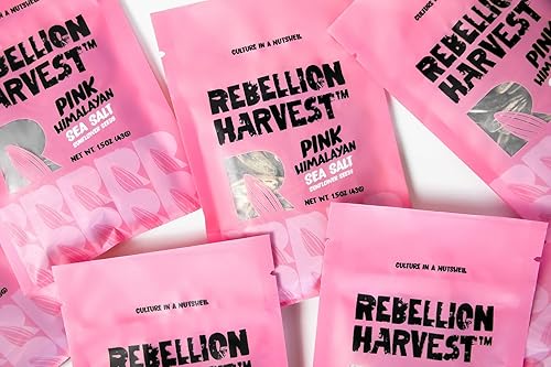 Miniatura 4 de REBELLION HARVEST Semillas de girasol  4 bolsas  Tostadas y saladas  Semillas de girasol saborizadas  1.5 onzas  lote pequeño  Hecho en Estados