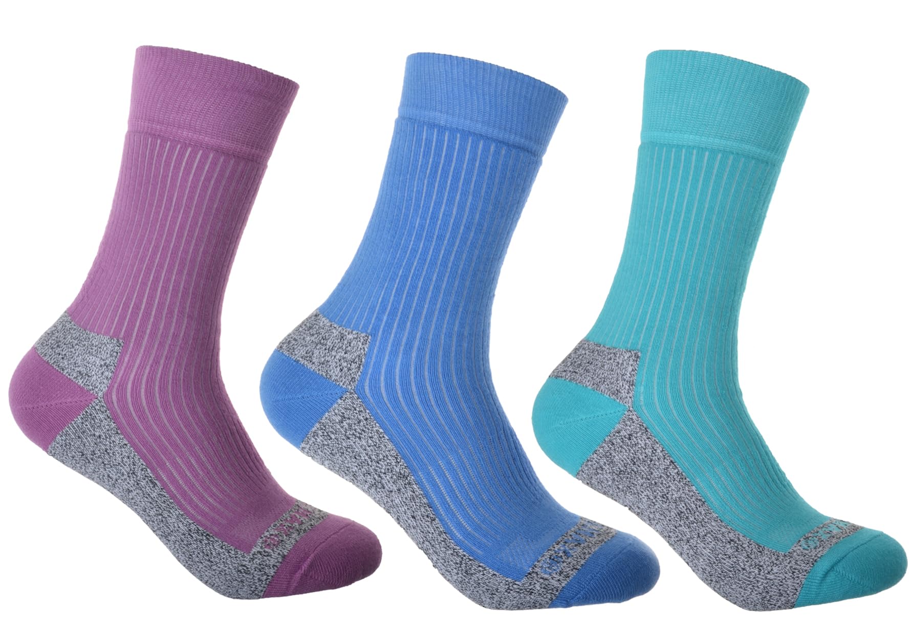 Wb Socks Women's Lilac 3 Pairs Of Cotton Coolmax Walking Socks