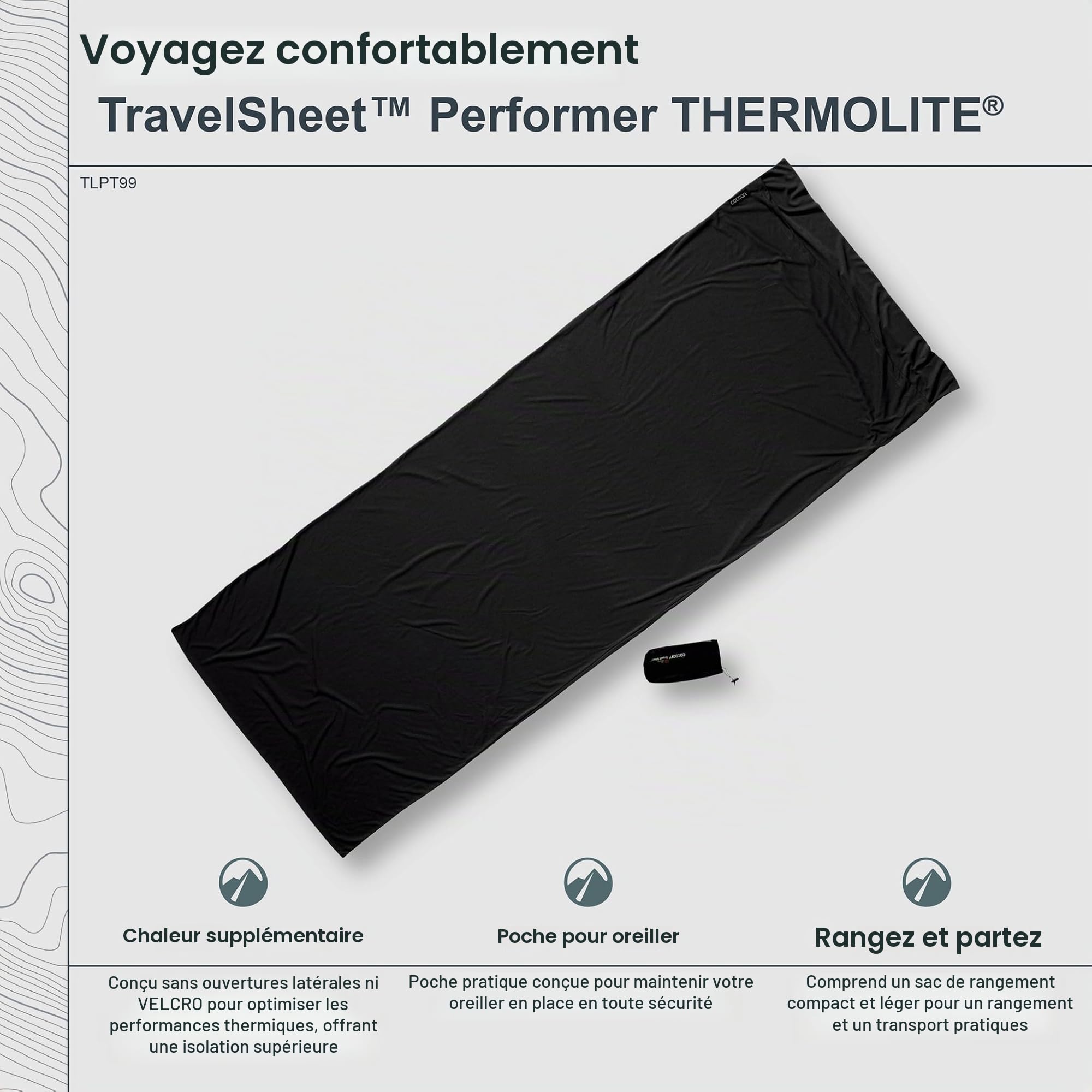 COCOON Thermolite Performer TravelSheet - Drap de Sac de Couchage