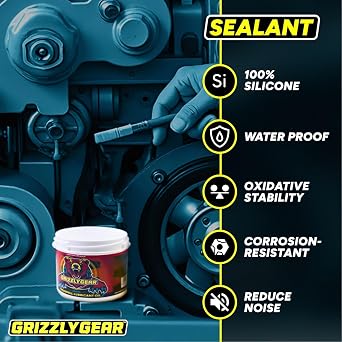 100% Silicone Grease 30g - Waterproof Dielectric Lubricant for O-Rings, Gaskets, Seals, Automotive & Plumbing | High-Temperature | Non Toxic by GrizzlyGear Brand: GrizzlyGear (30gm)