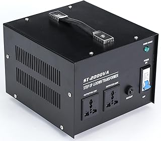 tonchean 2000W Voltage Converter UK to US & US to UK Toroidal Core Step Up & Down Voltage Transformer Output 110V - 120V & 220V - 240V Voltage Converter with UK Standard Plug Circuit Break Protection