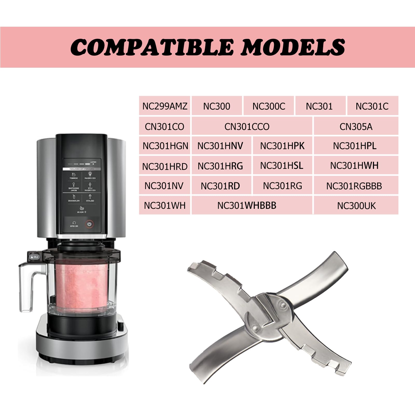 Lama Ricambio Per Ninja Creami NC300 Series - Acciaio Inox, Compatibile Con Modelli NC301, CN305A - Foto 2
