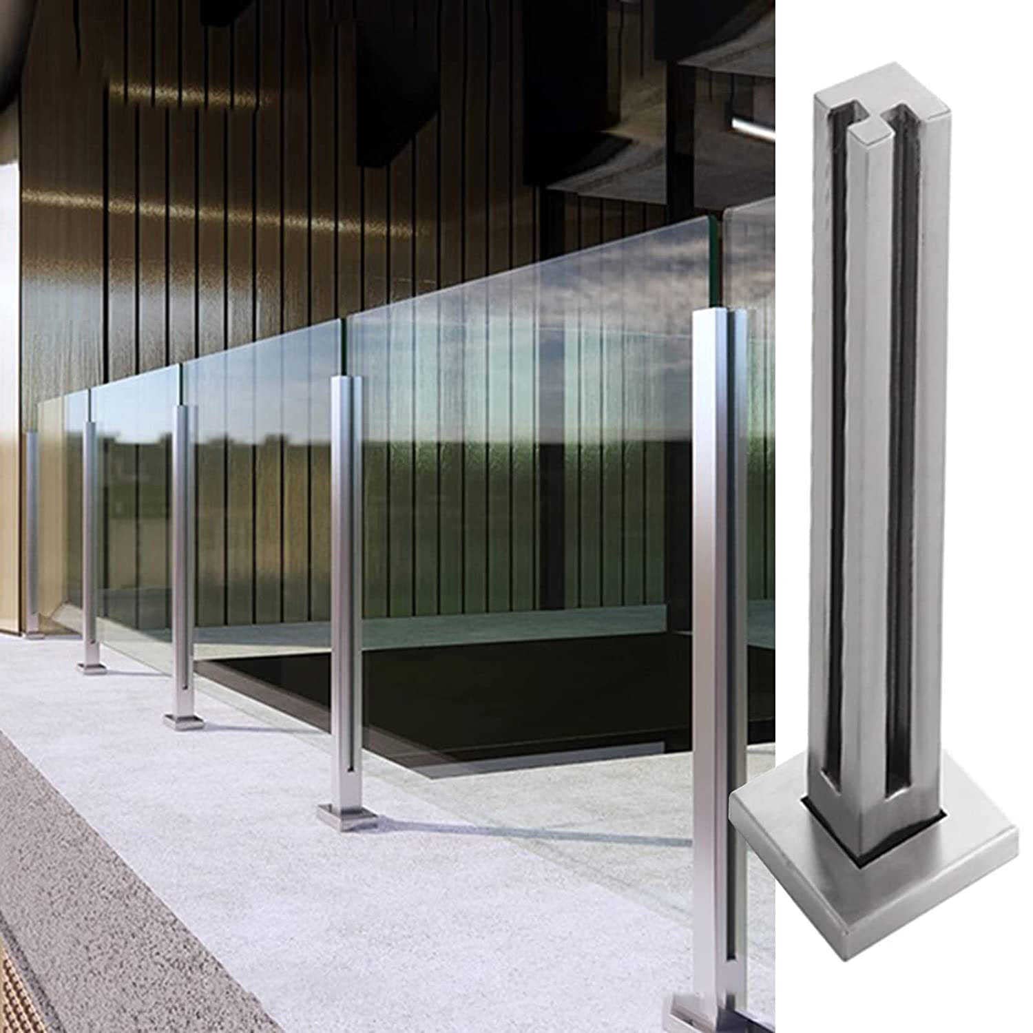 Postes de balaustrada de vidrio en acero inoxidable para escaleras interiores