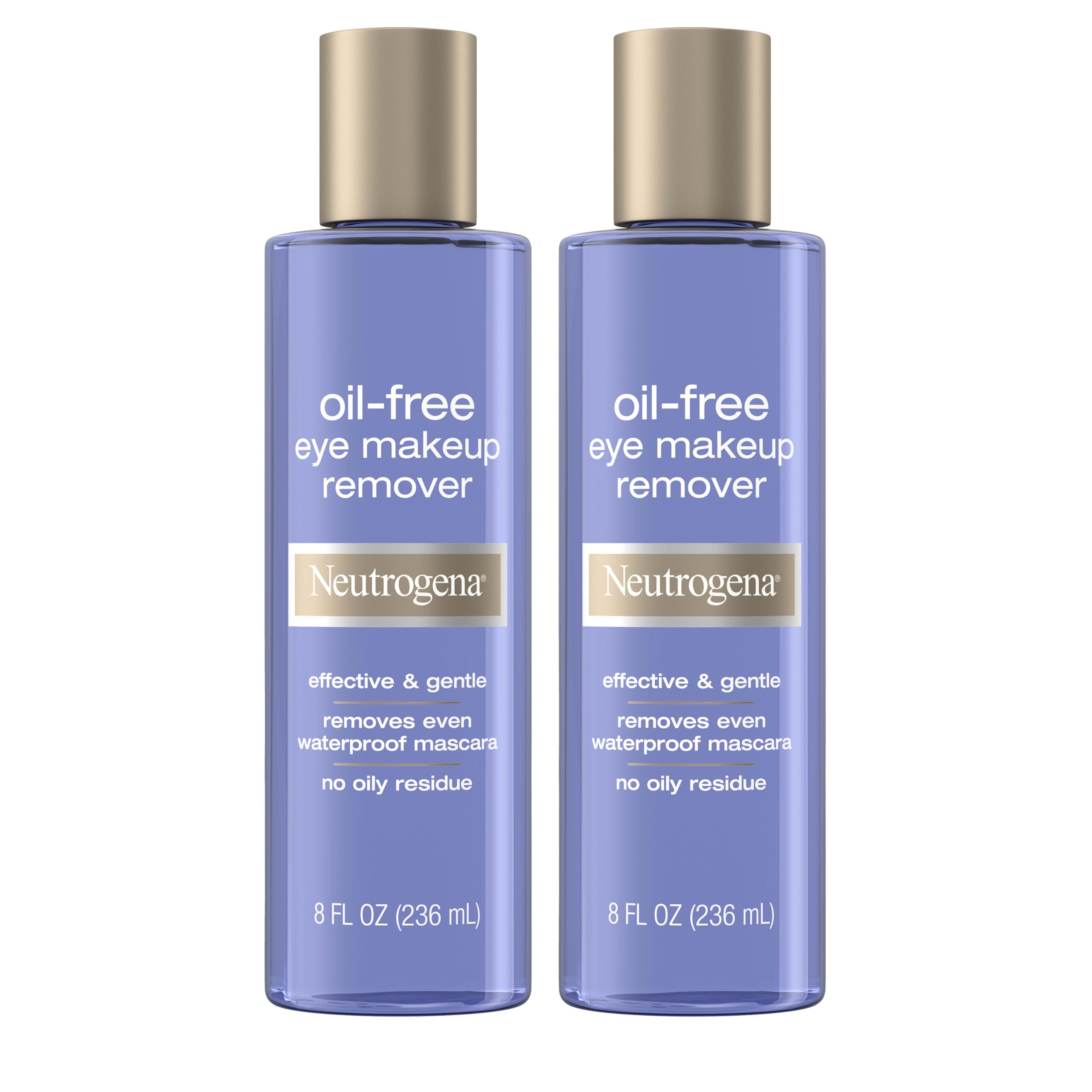 Neutrogena Oil-Free Eye Makeup Remover & Cleanser, 2 Pack 8 Fl Oz (Pack of 2)
