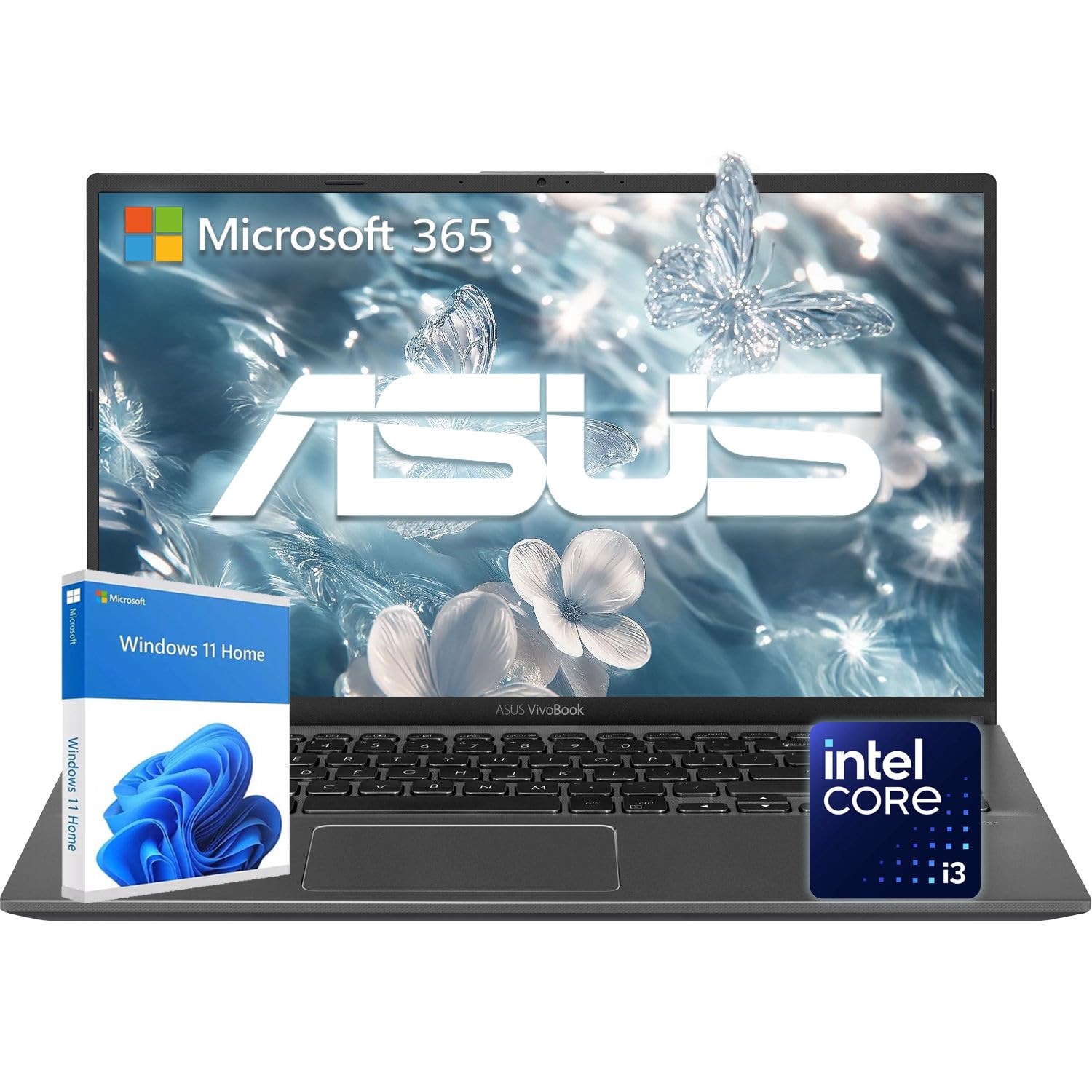 Vivobook 15 Laptop | Intel Core i5 | 12GB DDR4 RAM | 512GB PCIe SSD | 15.6" FHD 1080p Display | Windows 11 Pro | Thin & Portable Laptop for Students and Business