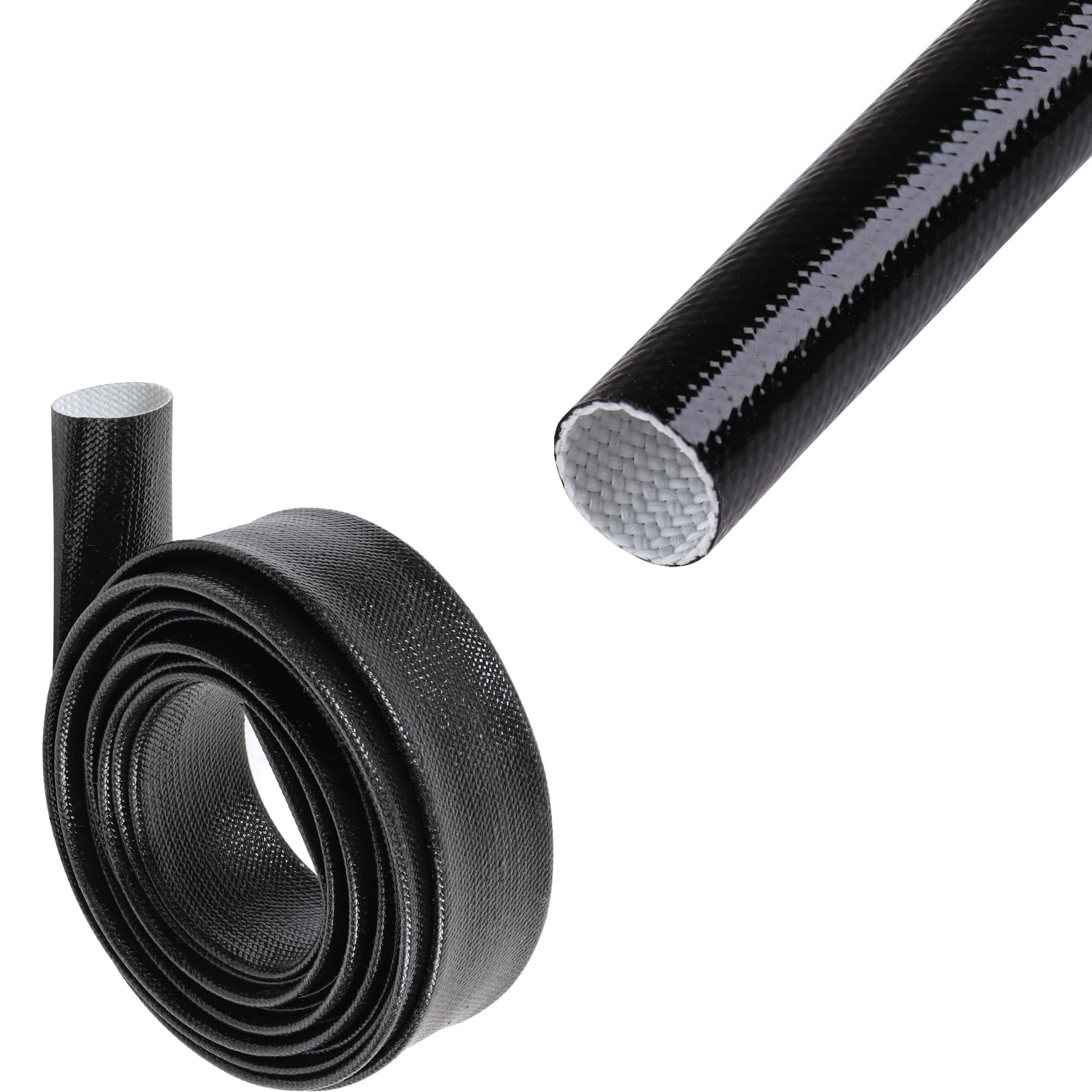 Amazon.com: 3/4 ID Silicone Coated Fiberglass Sleeve Heat Shield Wire  Protection Automotive Exhaust Hose Line Harness Wrap Thermal Resistant (3/4  ID. - 12ft) : Automotive