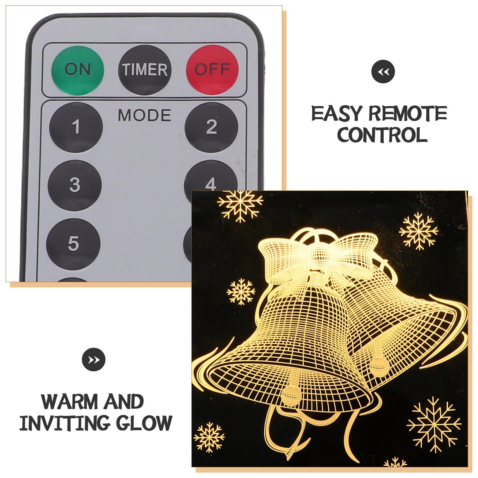 Cabilock Guirlandes Lumineuses LED Rideaux pour Chambre Fenêtre Décorations Noël Sapin de Noël avec Télécommande Lumière Douce Ambiante